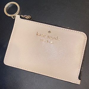 New Kate Spade Medium Zip Card Holder Keychain